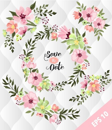 Spring Floral floral elements, Watercolor flower designs, Spring flowers Clip art