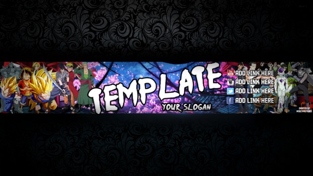 Anime Youtube Banner Template