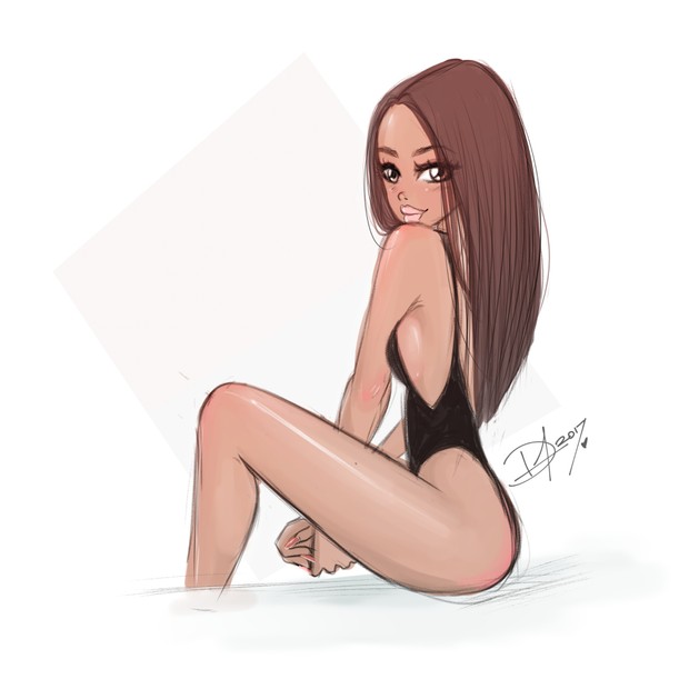 black swimsuit debby arts debbyarts