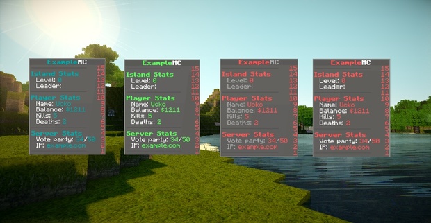 Skyblock Featherboard Configurations (x8)