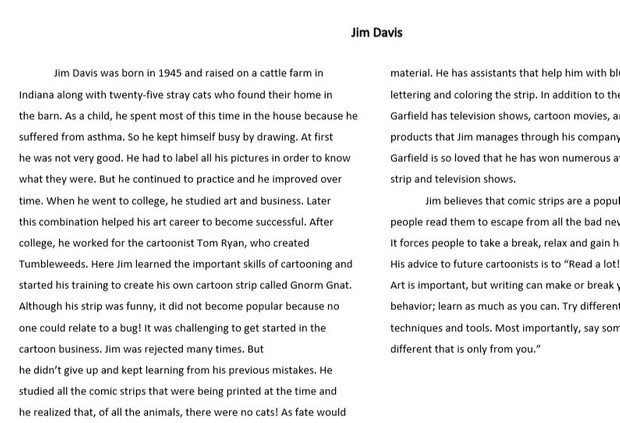 Jim Davis: American Art History Project and Lesson