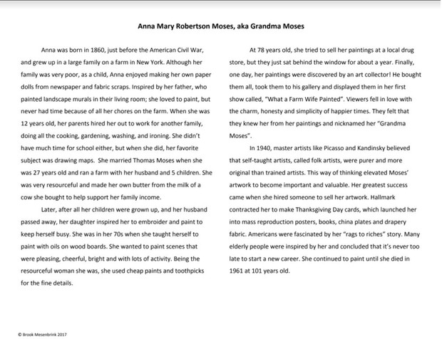Grandma Moses: American Art History Project and Lesson