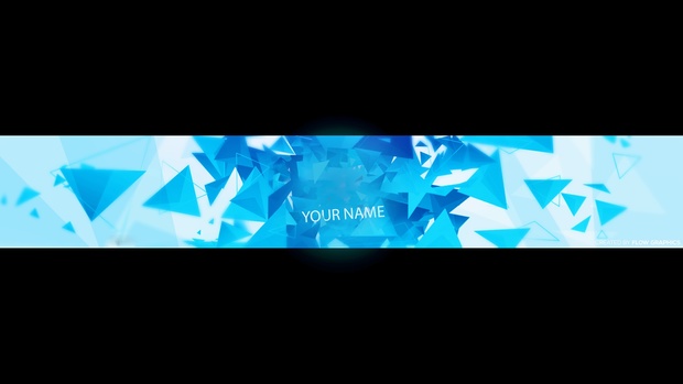 blue abstract banner psd