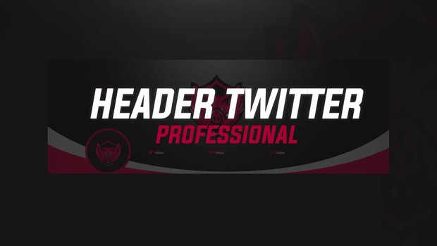 HEADER TWITTER ESPORTS PROFESSIONAL + LOGO | MASCOT LOGO | BY EM DZN