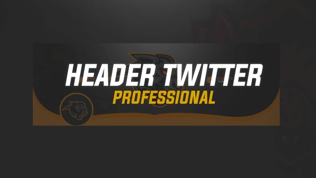 HEADER TWITTER ESPORTS PROFESSIONAL + LOGO | MASCOT LOGO | BY EM DZN