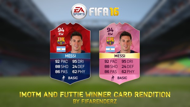 FIFA 16 - IMOTM & Futtie Winner Card rendition (Ultra HD)
