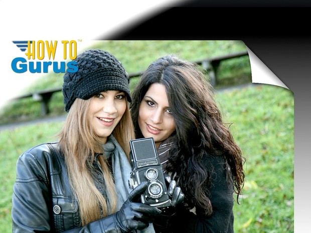 How to make a Curled Corner in Photoshop Elements 11 12 13 14 Tutorial