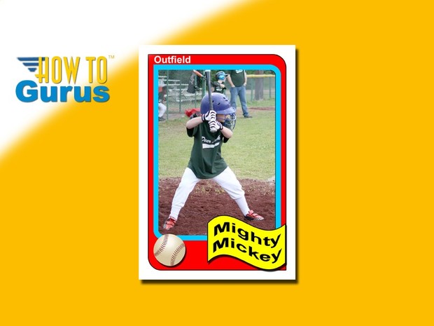 How to Make a Baseball Trading Card style mini-Poster in Photoshop Elements 14 13 12 11 Tutorial