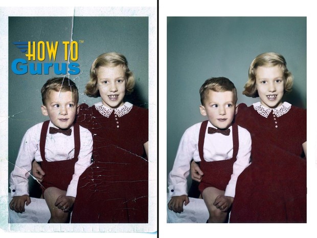 How to Repair and Restore and Old Damaged Photo in Photoshop Elements 14 13 12 11 Tutorial