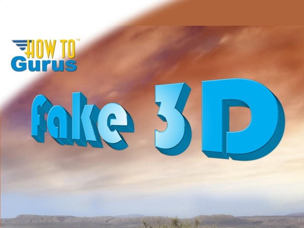 How to Make Fake 3D Text in Photoshop Elements 11 12 13 14 Tutorial