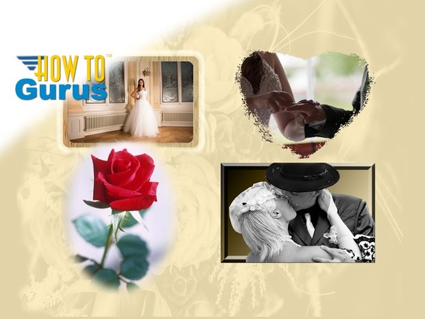 How to create 4 Wedding Album Photo Effects in Photoshop Elements 11 12 13 14 tutorial