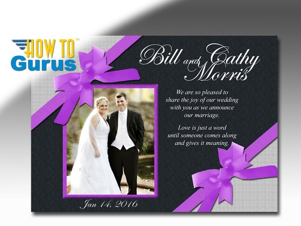 How to Make a Wedding Announcement in Photoshop CC CS6 CS5 CS4 Tutorial