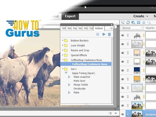 How to Use 3rd Party and Photoshop Actions in Photoshop Elements 15 14 13 12 11 Tutorial