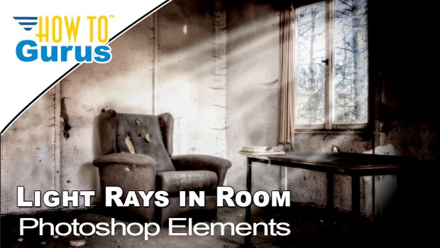 Photoshop Elements Lighting Effects : Light Rays 2018 15 14 13 12 Tutorial for Beginners Guide