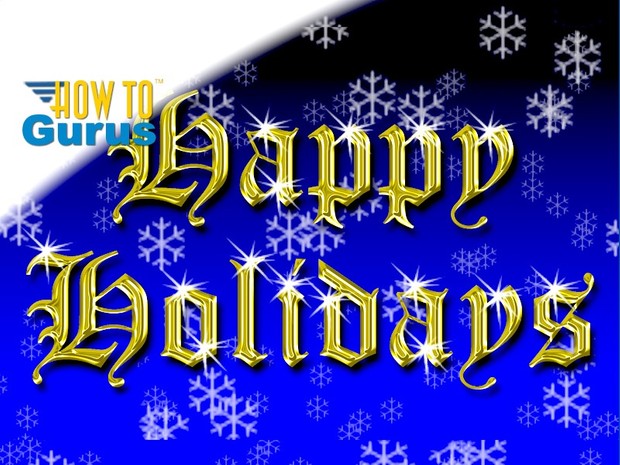 How To Make a Quick Gold Text Holiday Card in Photoshop Elements 15 14 13 12 Tutorial