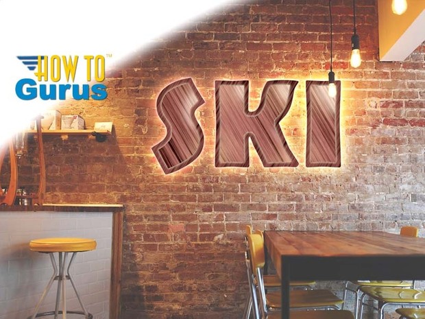 How to Make a Text Logo Wall Sign in Adobe Photoshop Elements 15 14 13 12 11 Tutorial