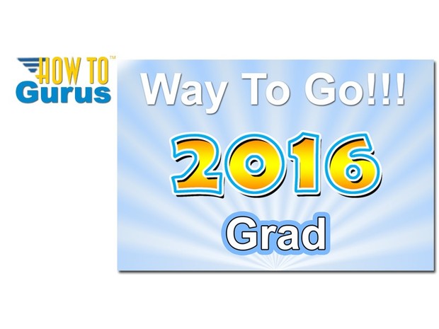 How To Make a Text Style Graduation Card in Photoshop Elements 11 12 13 14 Tutorial
