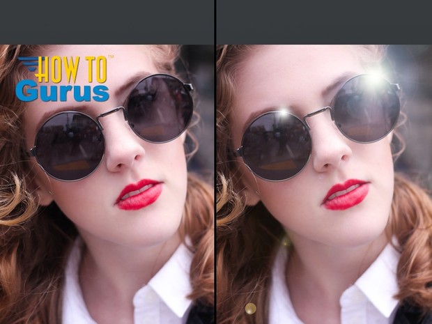 Fix Sunglasses Reflection and add a Hightlight Effect in Photoshop Elements 14 13 12 11 Tutorial