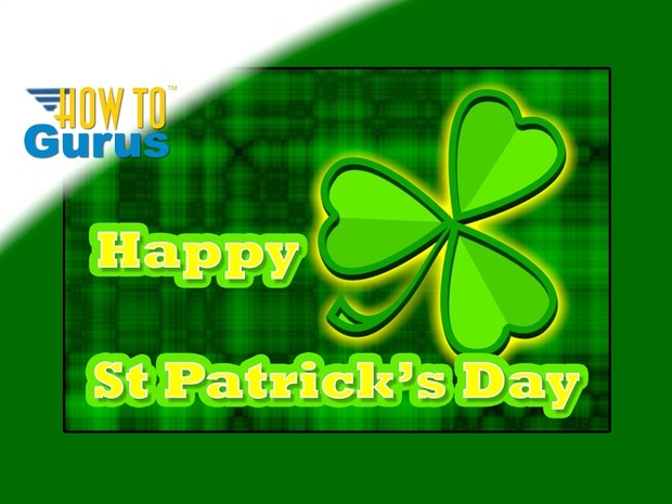 How To Make a Graphic Design St Patrick's Day Card in Photoshop Elements 15 14 13 12 11 Tutorial