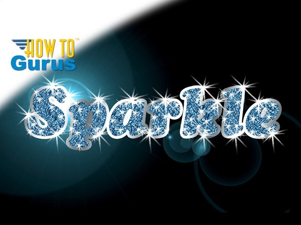 How to Make Glitter Filled Sparkle Text in Photoshop Elements 11 12 13 14 Tutorial