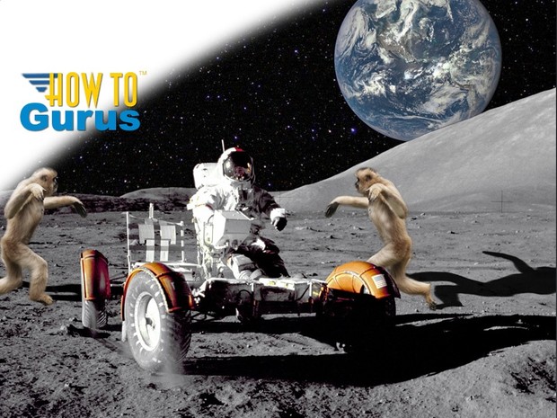 Moon Monkeys Attack Astronaut a Photoshop Elements 11 12 13 14 Tutorial