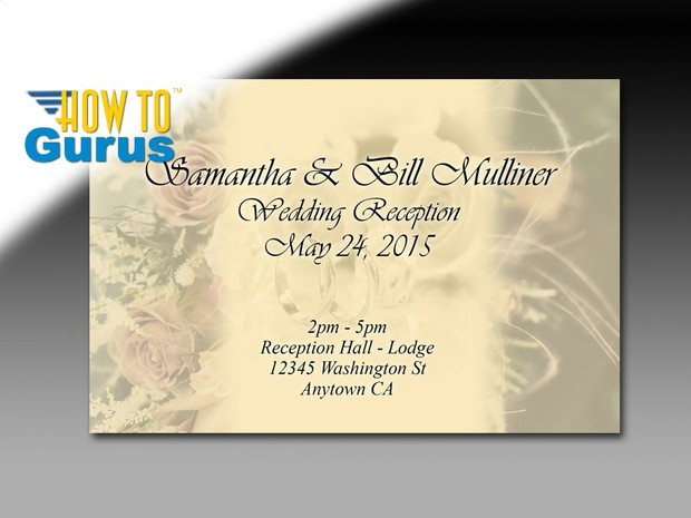 How to Design a Wedding Invitation or Announcement in Photoshop Elements