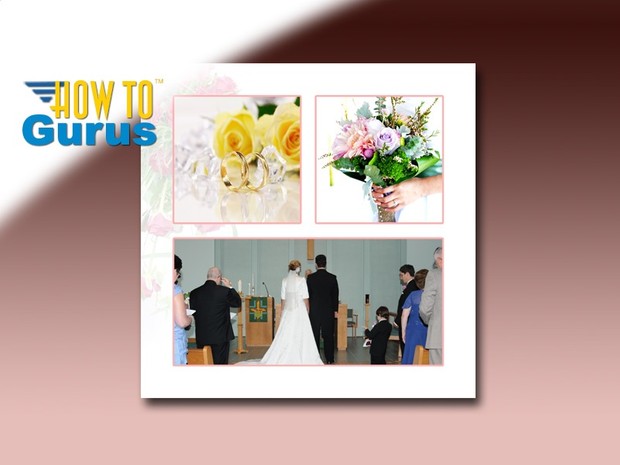 How to Design a Wedding Album Page Layout in Photoshop Elements 14 13 12 11 Tutorial