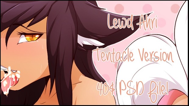 Lewd Tentacle Ahri PSD File