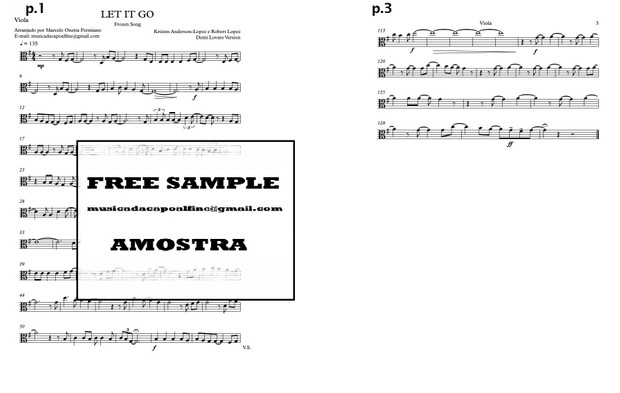Let It Go - solo Viola Download (*with Playback) Frozen Song Sheet Music