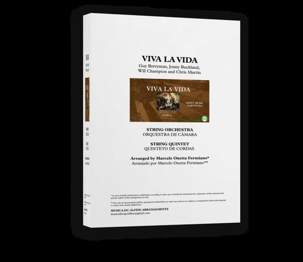 Viva La Vida - Coldplay - String Orchestra or String Quintet - Score and parts