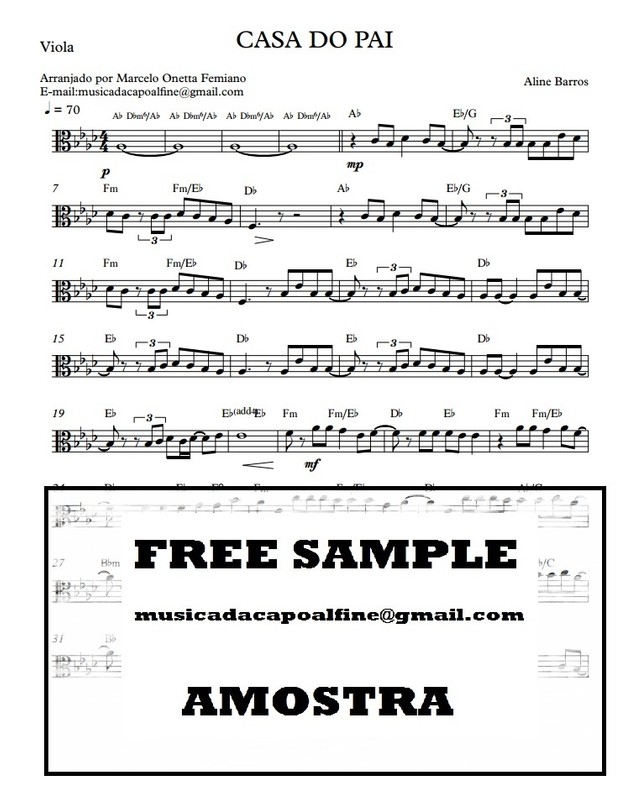 Casa Do Pai - Viola solo - Parts PDF
