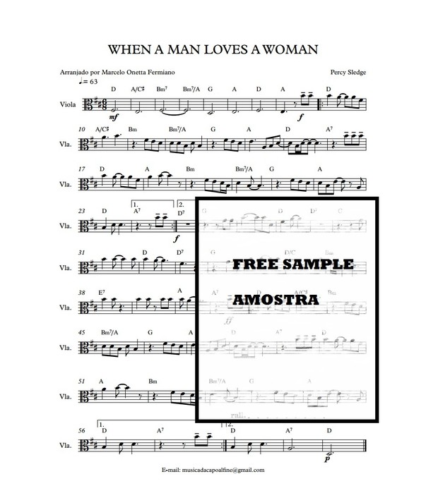 Viola - When a Man Loves a Woman - Sheet Music