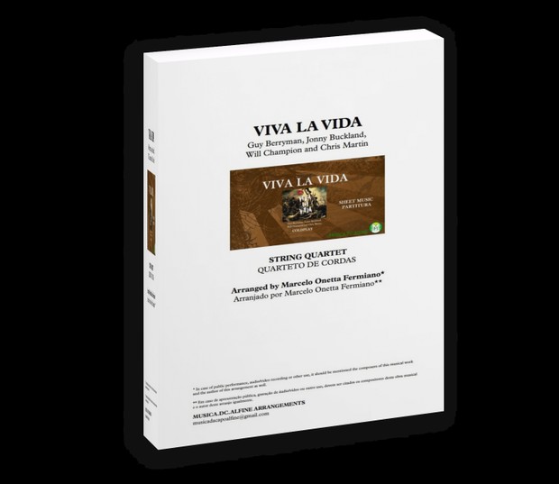 Viva La Vida - Coldplay - String Quartet - Score and parts
