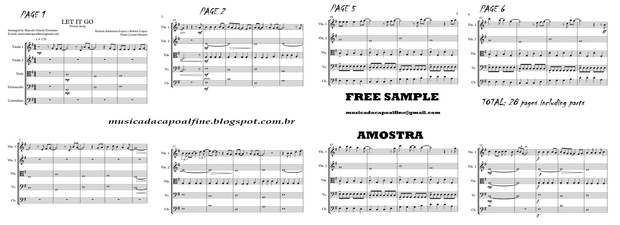 Let It Go -(Frozen song) String Quintet - Score and parts Download Sheet music