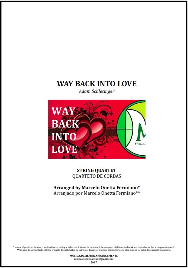Way Back Into Love | Janice Vidal | String Quartet | Score and Parts Download