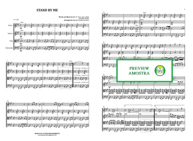 Stand By Me | Ben E. King | String Quartet | Score Download
