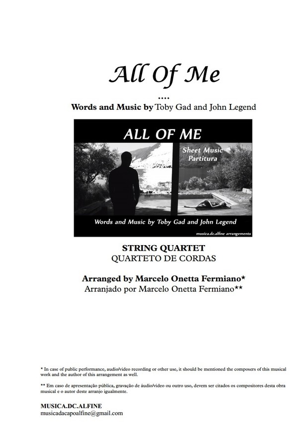 All of Me - String Quartet - Score and parts in Ab.pdf