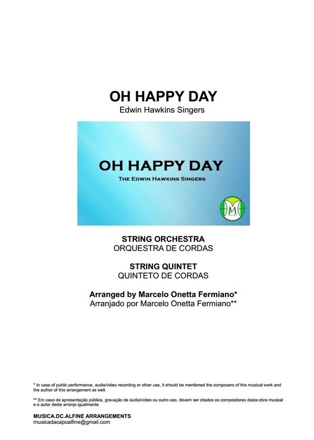 Oh Happy Day - Edwin Hawkins - String Orchestra or String Quintet - Score and parts.pdf
