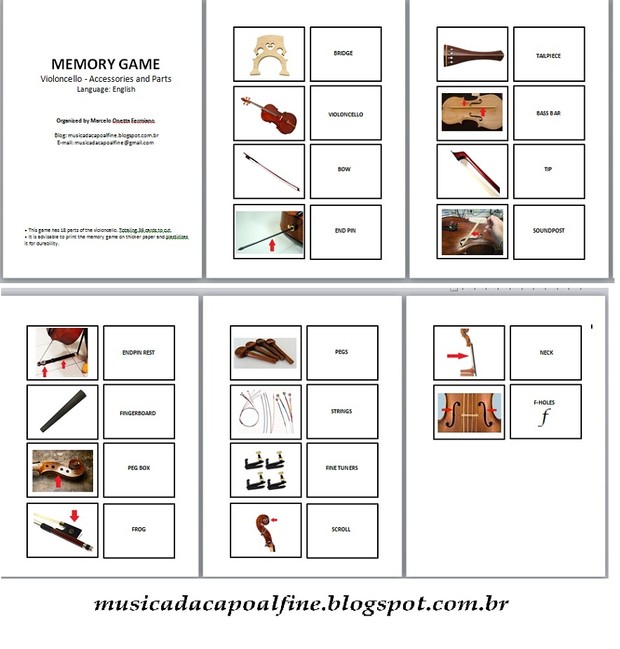 MEMORY GAME - Violoncello - Accessories and Parts (ENGLISH) download