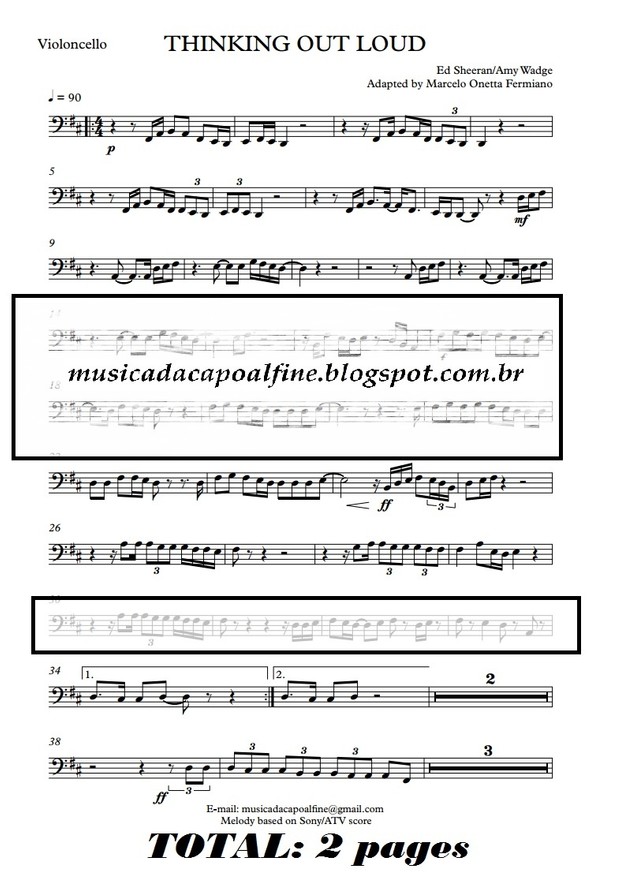Thinking Out Loud -Ed Sheeran - Violoncello - Parts sheet music download.pdf