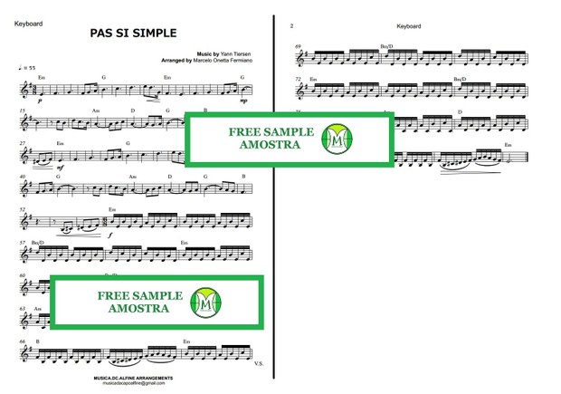Pas Si Simple - Yann Tiersen - Keyboard or Violin - Sheet Music.pdf