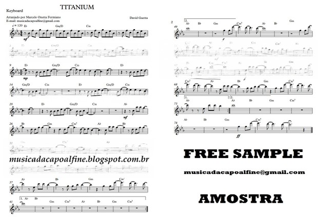 Titanium - D. Guetta -Keyboard with Chords- Sheet Music Partitura Download.pdf
