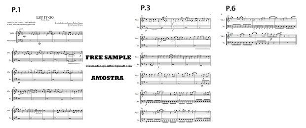Let It Go - Violin e Violoncello - Score and parts download Sheet Music