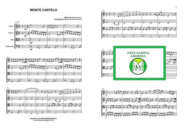 Monte Castelo - Legião Urbana - Quarteto de Cordas - Partitura