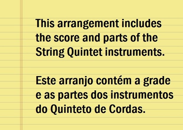 AQUARELA DO BRASIL - Ary Barroso - String Quintet or Chamber Orchestra Sheet Music