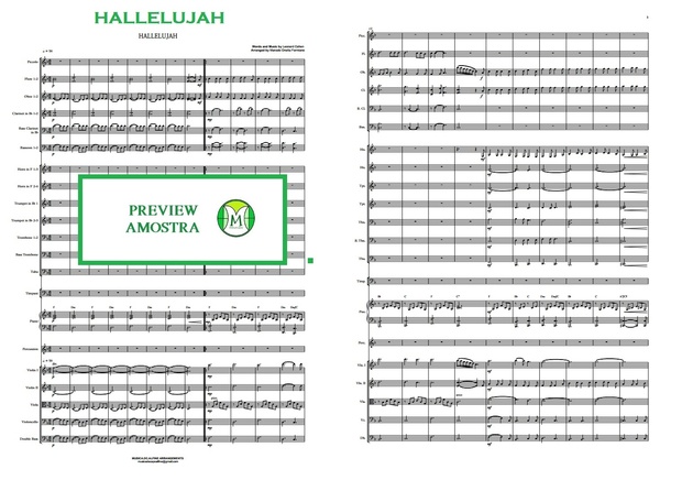Hallelujah - Leonard Cohen - Symphony Orchestra - Score and parts.pdf