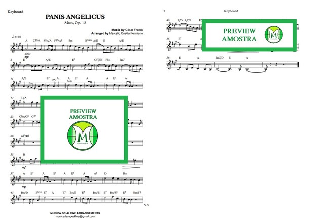 Panis Angelicus - César Franck - Keyboard or Violin Sheet Music
