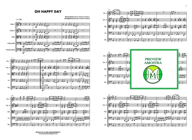 Oh Happy Day - Edwin Hawkins - String Orchestra or String Quintet - Score and parts.pdf