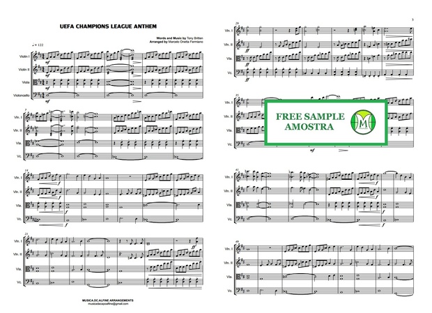 UEFA Champions League Anthem - String Quartet - Score and parts.pdf