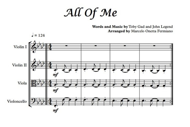All of Me - String Quartet - Score and parts in Ab.pdf